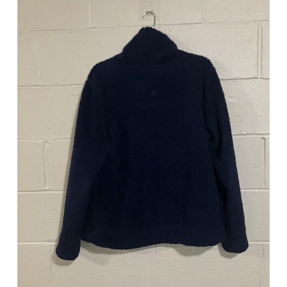 Crown & Ivy Rollins Funnel Neck Pullover Black Sherpa Teddy Fleece Jacket L - Picture 4 of 5